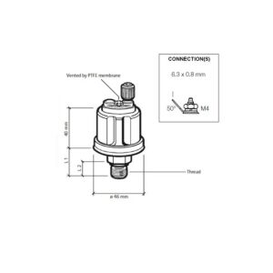 VDO Druksensor 0-10 Bar - M14 x 1.5