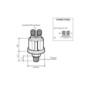 VDO Druksensor 0-5 Bar - M10 x 1