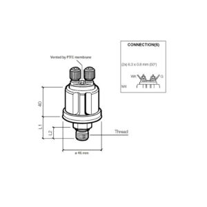 VDO Druksensor 0-10 Bar - M14 x 1.5