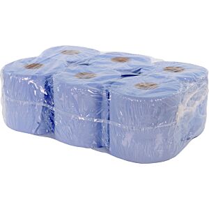 B-G Racing - BLUE PAPER TOWEL ROLL (x 6) 2 PLY - 19cm x 19cm - 400 SHEETS