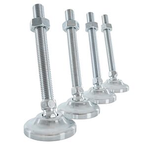 B-G Racing - ZINC PLATED LEVELLING FEET M12x100 5mm HEX HEAD (SET OF 4)