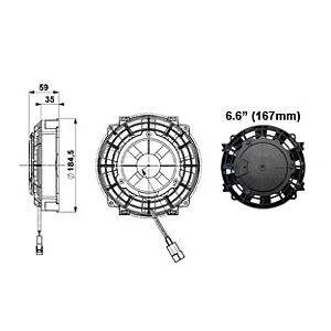 FAN 6.6" (167mm) SLIMLINE 