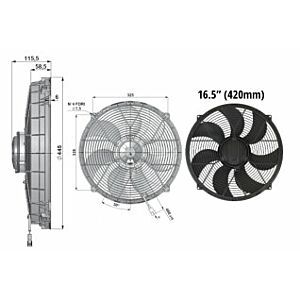 FAN 16.5" (420mm) VERY HIGH POWER