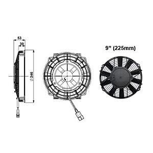 FAN 9" (225mm) SLIMLINE FAN