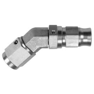 LTEC - RVS Slangfitting D03 45° - 3/8x24 (hol)