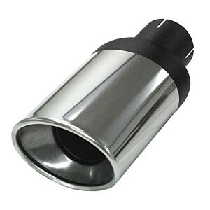 Simons - Uitlaatpijp ovaal 90mm/120mm - ø63.5 mm huls - RVS