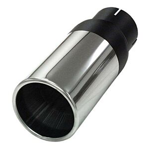 Simons - Tailpipe round 100mm - ø76 sleeve - Stainless steel