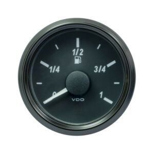 VDO SingleViu Brandstofniveau 3-180 Ohm Zwart 52mm (Hevel)