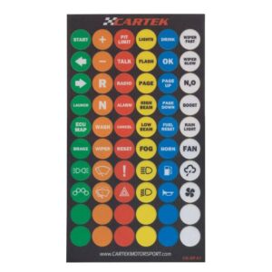 Cartek - Multi-Coloured Sticker Sheet For Wireless Control System