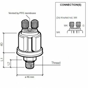 VDO Druksensor 0-5 Bar - M10