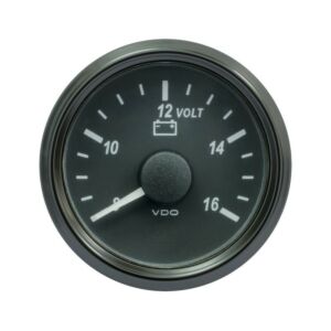 VDO SingleViu Voltmeter 8-16V Zwart 52mm