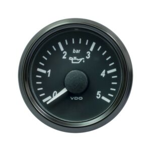 VDO SingleViu Motoroliedruk 5Bar Zwart 52mm