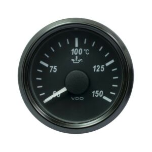 VDO SingleViu Motorolietemperatuur 150°C Zwart 52mm