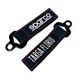 Image of Sparco - Leren Sleutelhanger Targa Florio Zwart