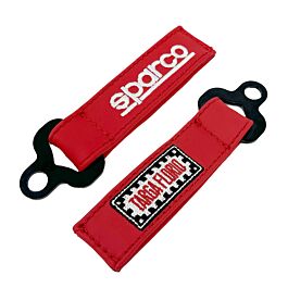 Image of Sparco - Leren Sleutelhanger Targa Florio Rood