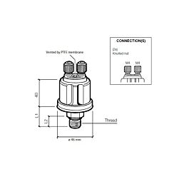 Image of VDO Druksensor 0-10 Bar - 1/8-27 NPTF
