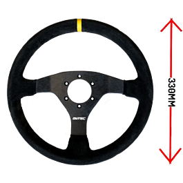 Image of LTEC - 3 spaaks 330MM SUEDE, vlak Rally