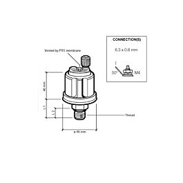 Image of VDO Druksensor 0-10 Bar - M14 x 1.5