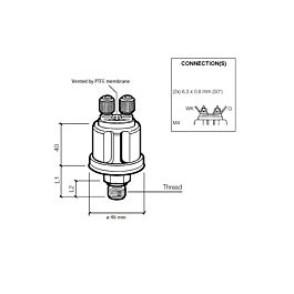 Image of VDO Druksensor 0-10 Bar - M10 x 1