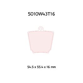 Image of 5010W43T16RC6 1 set=12 pads 16mm dik