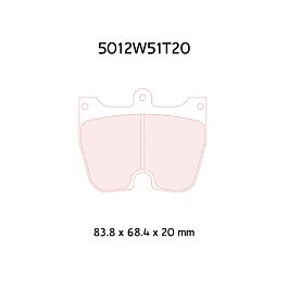 5012W51T20RC6 1 set=8 pads 20mm dik