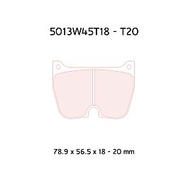 5013W45T20RC6 1 set=8 pads 20mm dik