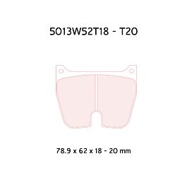 5013W52T18RC6 1 set=8 pads 18mm dik