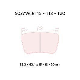 Image of 5027W46T18RC8 1 set=8 pads 18mm dik