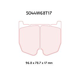 Image of 5044W68T17RC6 1 set=8 pads 17mm dik