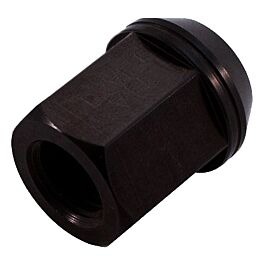 Image of AIT-DAAL - M12 x 1,25  open aluminium wielmoer zwart conisch