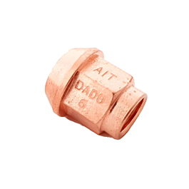 Image of AIT-dado-6 - M14 x 1.5 Stalen verkoperde moer Conisch