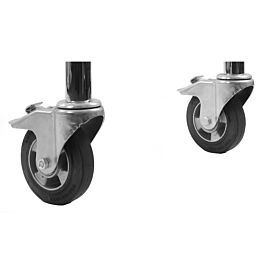 Image of B-G Racing - POWDER COATED WHEEL & TYRE TROLLEY ALUMINIUM WHEEL SET 