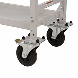 Image of B-G Racing - POWDER COATED WHEEL & TYRE TROLLEY SWIVEL PP WHEEL SET