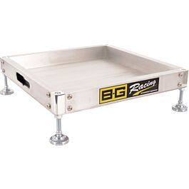 Image of B-G Racing - SCALE PAD ALUMINIUM LEVELLING TRAYS WITH STEEL FEET (SET OF 4)