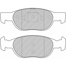 Image of Ferodo - Brake pad set - FCP1160H - DS2500