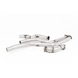 Image of Milltek - SSXBM1094 - Large-bore Downpipes and Cat Bypass Pipes