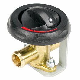 Image of Brass Heater Valve with Control Knob - 16mm