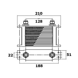 Image of Oliekoeler 44 Rijen - 115mm Breed