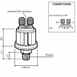 Image of VDO Druksensor 0-10 Bar - M10