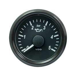 Image of VDO SingleViu Motoroliedruk 5Bar Zwart 52mm