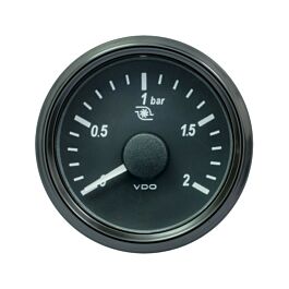 Image of VDO SingleViu Turbodruk 2Bar Zwart 52mm