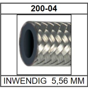 Goodridge 200 slang -04 gevlochten nitril Per meter