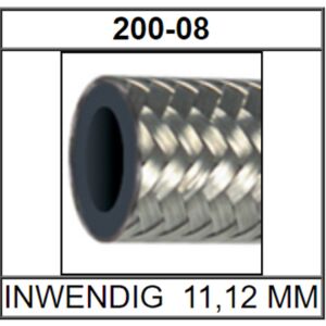 Goodridge 200 Slang -08 Gevlochten NITRIL Per meter