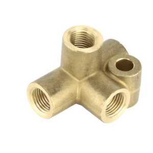 Goodridge - Brass 4-WAY connector Piece - 3/8x24UNF Female