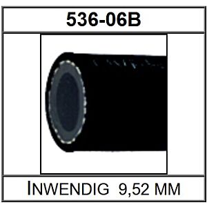 Goodridge 536 serie -06 Slang Zwart per meter