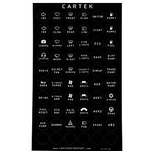 Cartek - Etikettenset voor stroomverdeelpanelen (Retro)
