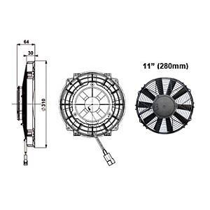Revotec - 11" (280mm) - High Power Fan