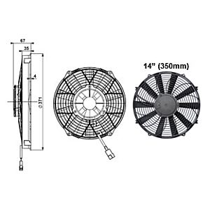 Revotec - 14" (350mm) - High Power Fan