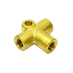 Goodridge - Brass T-Piece - 3/8x24 (AN3)