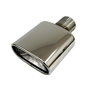 Simons - Uitlaatpijp plat ovaal - 85 mm/150 mm - ø63.5mm huls - RVS